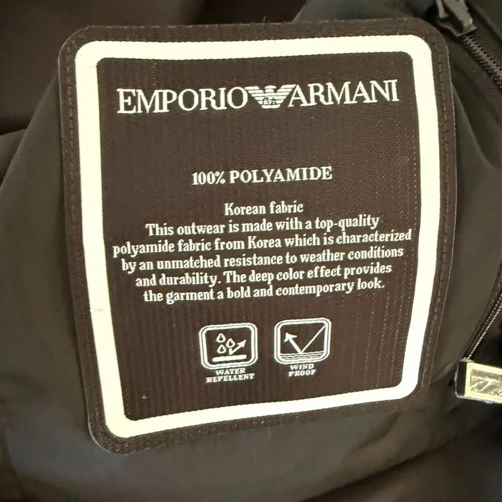 EMPORIO ARMANI Mens Black Nylon‎ Blouson Jacket Size 52, NWT $675